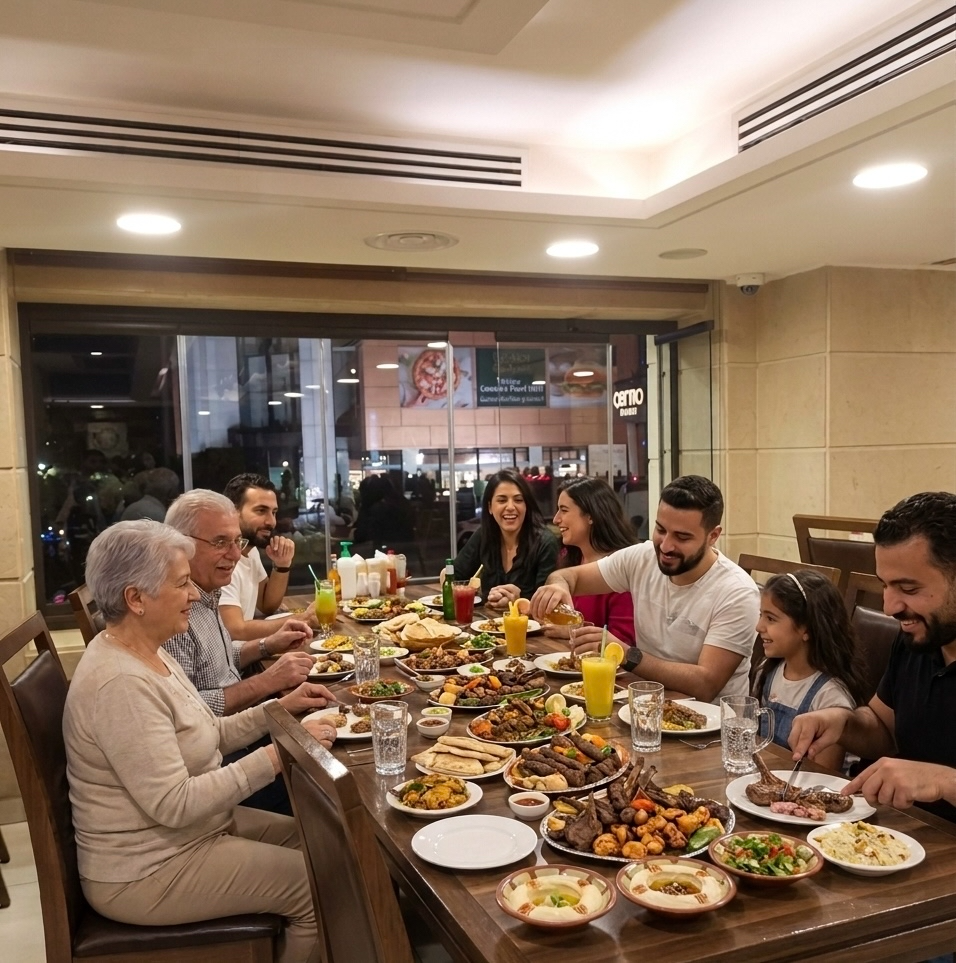 أجواء عائلية في أفضل مطعم مشاوي بلدية في عمان